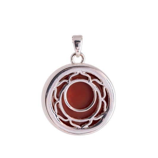 Sakralchakra Anhänger mit Karneol und Kette
