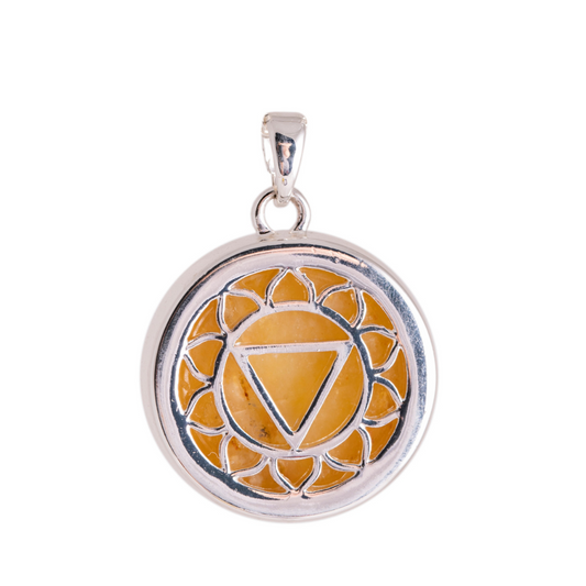 Solarplexuschakra Anhänger mit Citrin und Kette