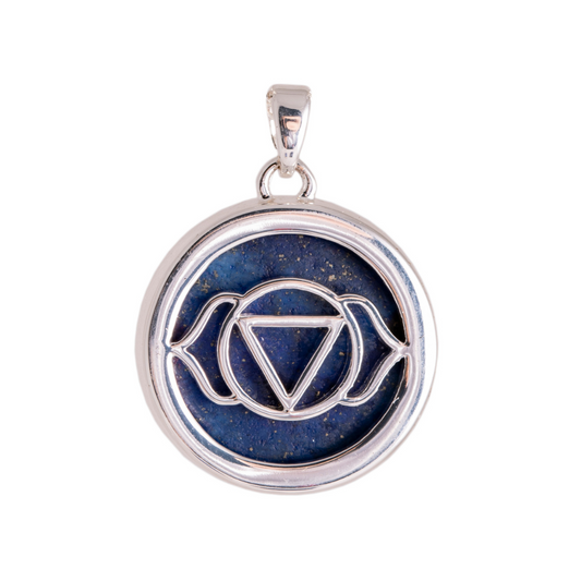 Stirnchakra Anhänger mit Lapislazuli und Kette